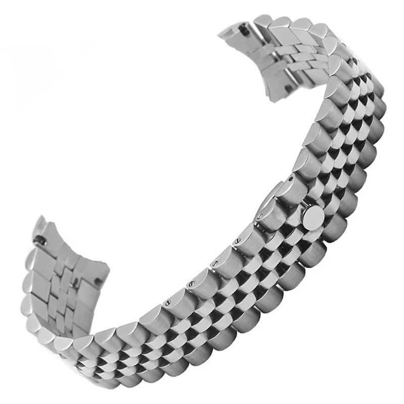 20mm Curved End President Watch Band For Seiko NH35 Datejust 904L Stainless Steel Watch Strap For