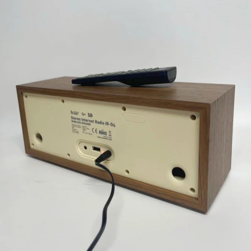 Inscabin D4 Wifi Internet Digital Radio Speaker Wooden Retro Radio with Spotify Connect and