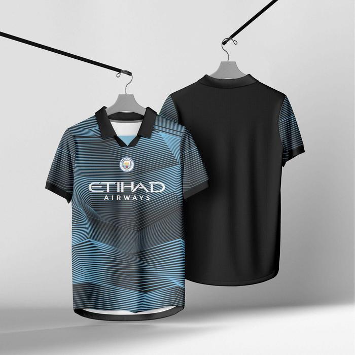Premium Kaos Jersey Sepak Bola Man City Bisa untuk Wanita dan Pria bisa Custom Nama dan Logo Artees