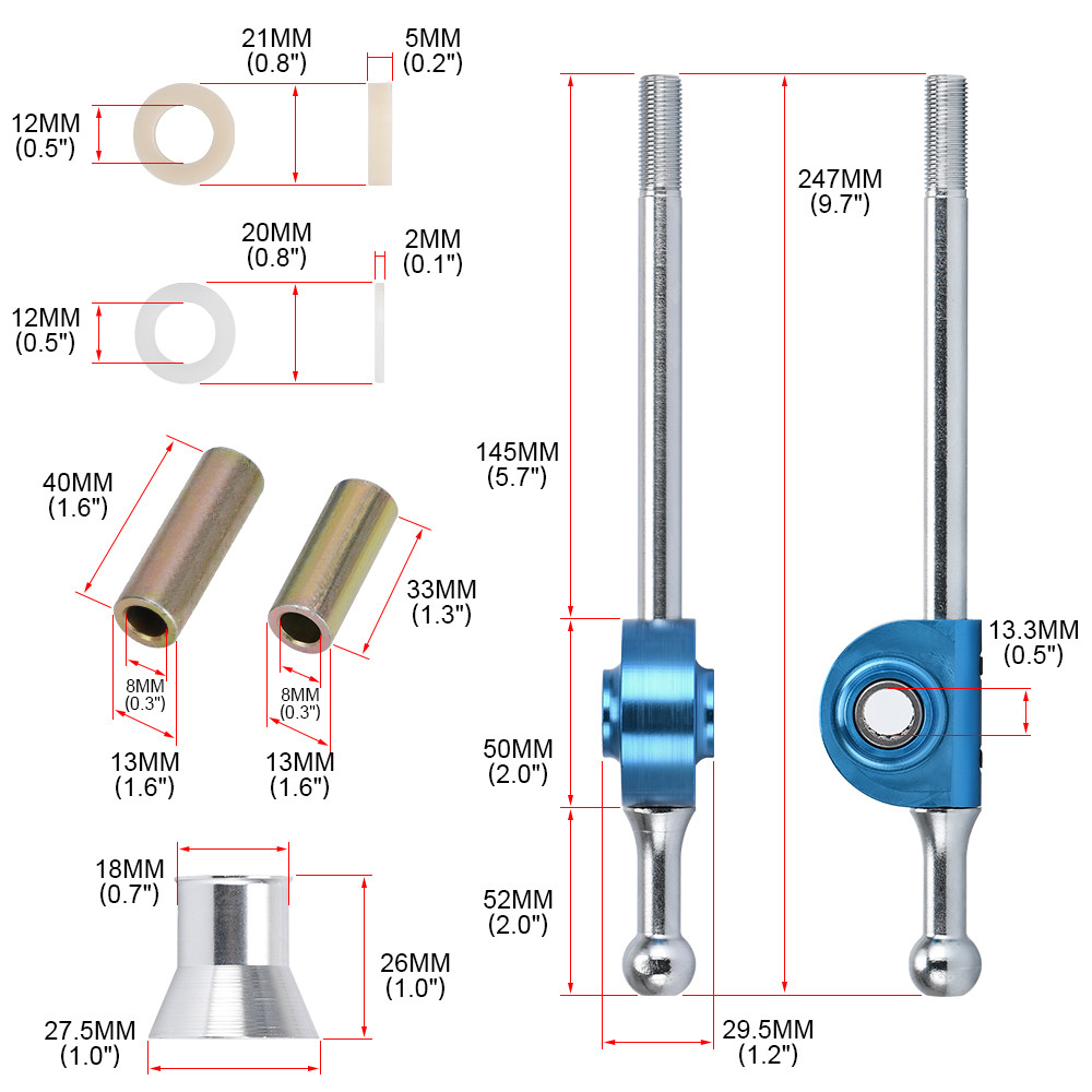 WLR - Throw Short Shifter Quick Gear Kit FOR For 96-06 Subaru Impreza WRX STI Throw SHORT SHIFTER