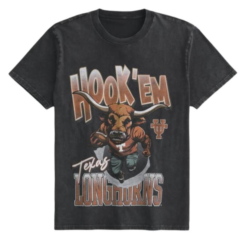 Vintage NCAA University Of Texas longhorns Football T-Shirt Menswear Clothing Cotton
