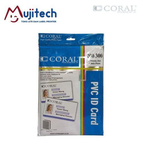 CORAL PVC BAHAN ID CARD INSTANT A4 ISI 5 SET UNTUK 50 KARTU UKURAN KTP