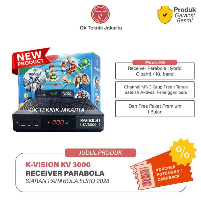"New" K-VISION - Receiver Parabola Kvision Bromo C2000 HD/ Receiver K Vision KV 3000 Hybrid