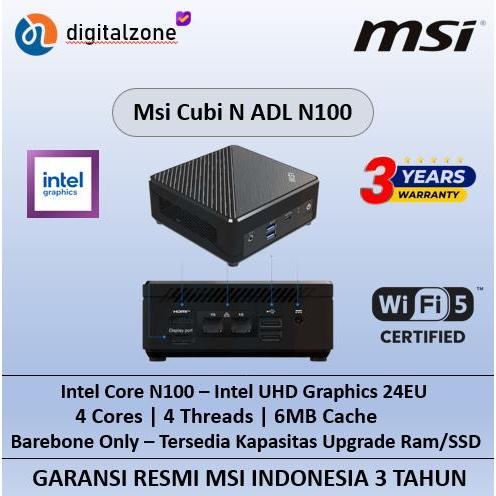 Mini PC MSI Cubi N ADL Intel N100 - Mini PC MSI Cubi N100 Garansi Resmi