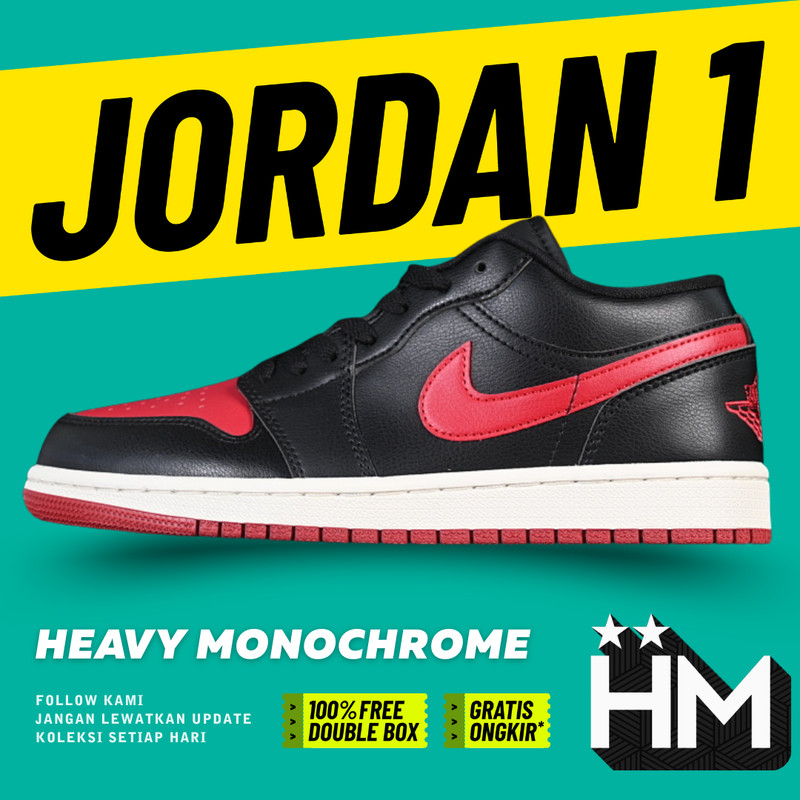 AJ 1 Low Bred Sail Sneaker DC0774-061 (Size 35.5-47.5)