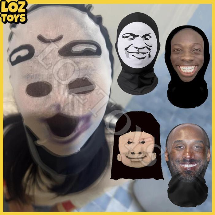 TOPENG 3D LUCU MASKER MOTOR TOPENG BERMAIN PERAN JARING UGLY FACE MASKER TOPENG KENAKALAN