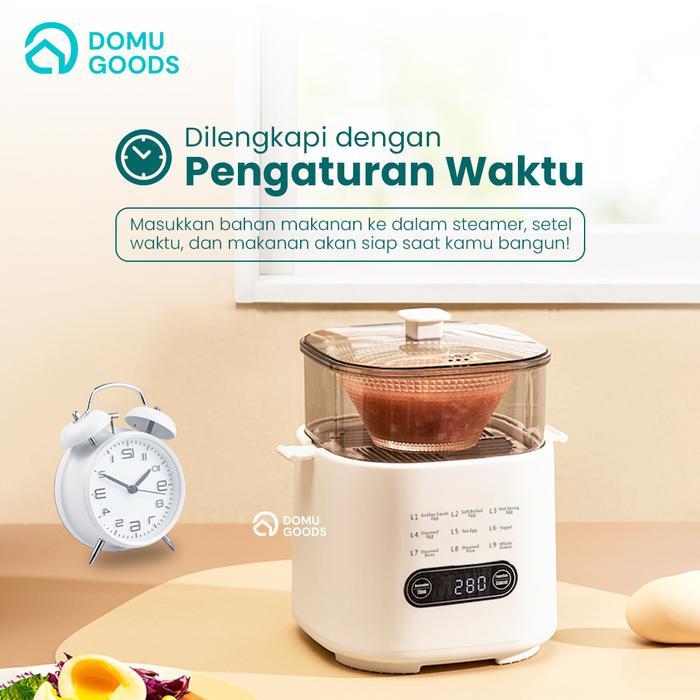 Domu Mini Egg Steamer / Electric Steamer Multifungsi / Kukusan Listrik / Alat Masak Praktis / Alat