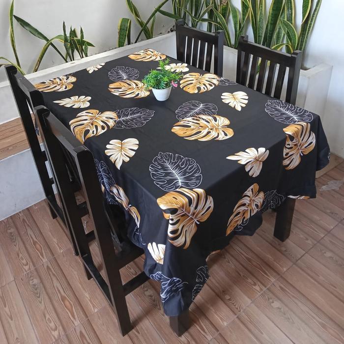 COD Taplak Meja Makan Kursi 4 Atau 6 Kain Katun Modern