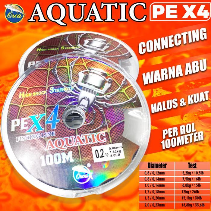 Senar Pancing Benang PE Orca Aquatic X4 senar pe senar pancing mancing