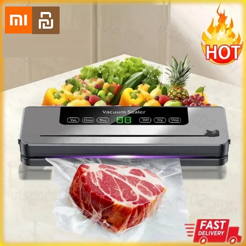 Xiaomi Electric Vacuum Sealer Machine Dry/Wet Food Packaging Vacuum Sealing Bags Food Storage