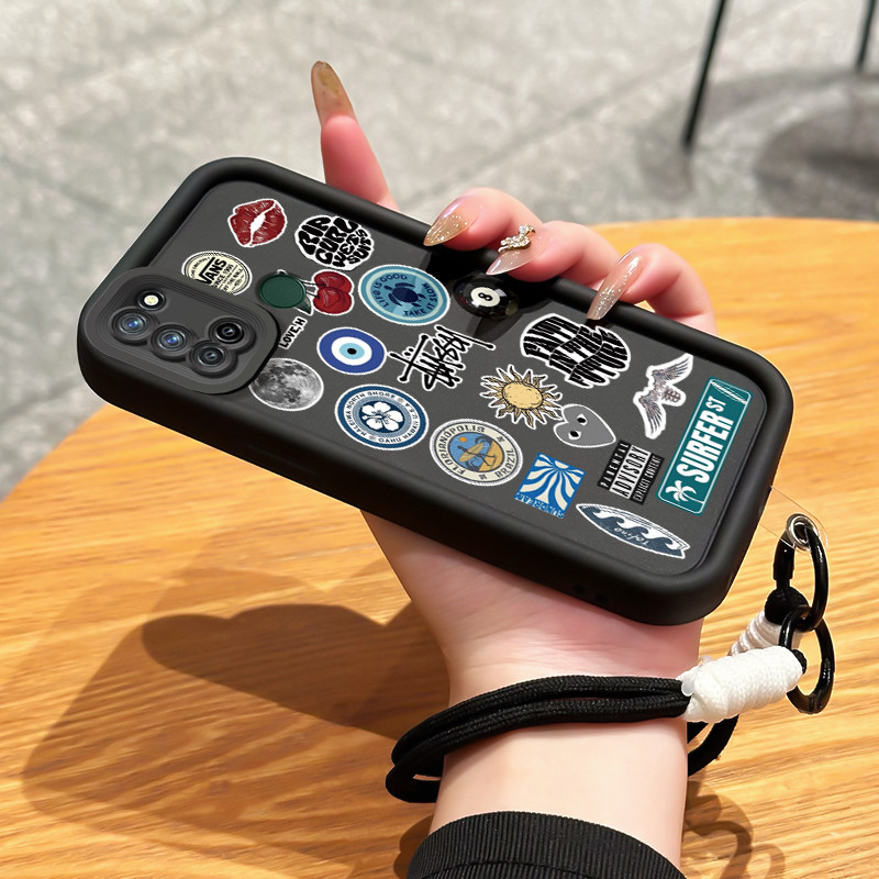 Casing Hp untuk Realme 7I C17 Case Casing stiker pola Cesing HP pelindung Softcase Silikon Kasing ta