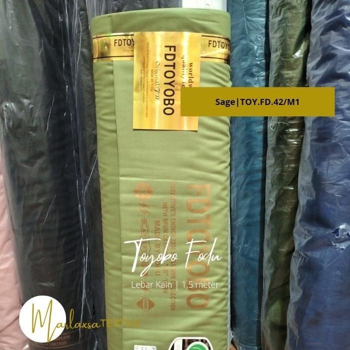 KAIN KATUN TOYOBO PREMIUM FODU ORIGINAL SAGE Hijau sage