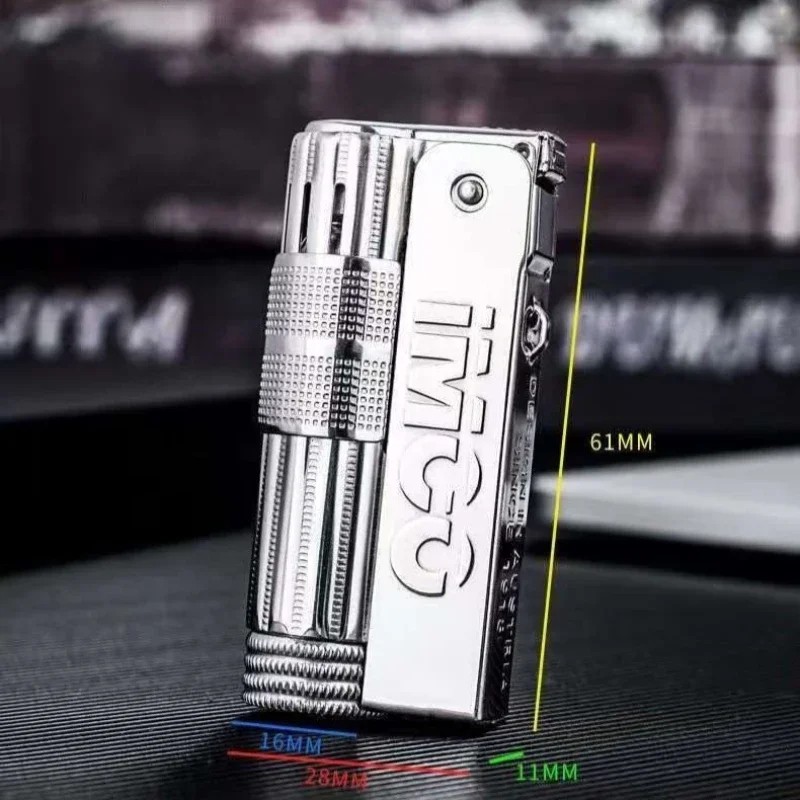 Original IMCO Lighter Old Gasoline Flint Lighter Windproof Stainless Steel Cigarette Petrol Oil