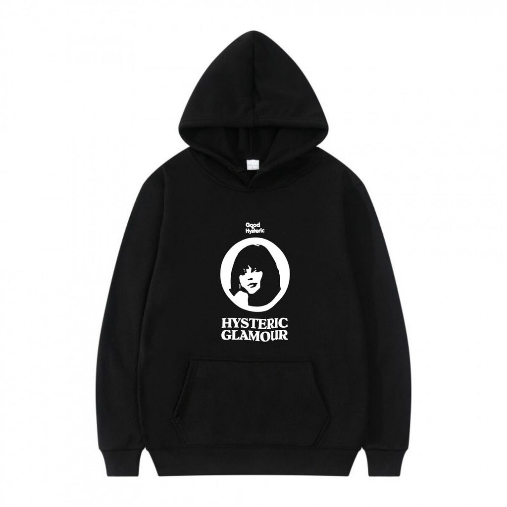 Hysteric Glamour Silhouette Hoodie Unisex Long Sleeved Pullover Printed Sports And Leisure