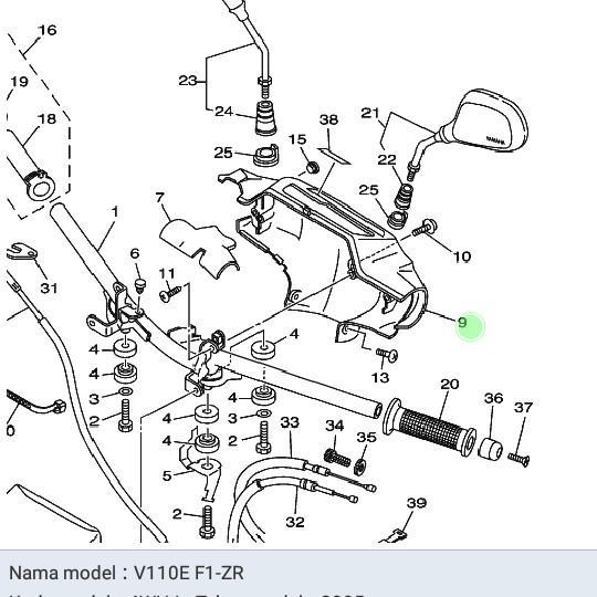 Batok Lampu Speedo Bagian Belakang Vega R Lama F1Zr F1 Zr Ori Yamaha