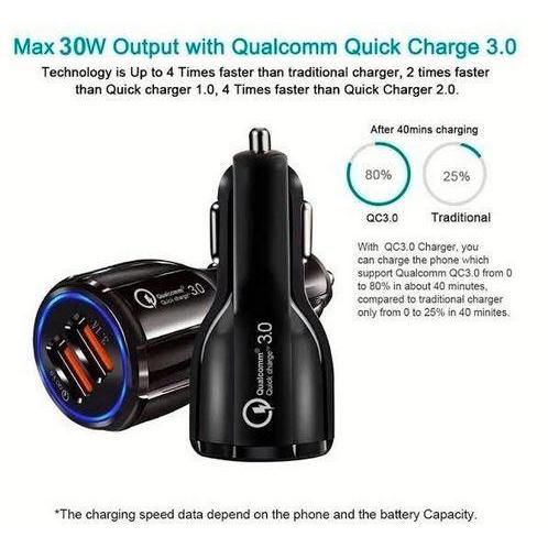 Thebest- Car Charger HP Mobil QUALCOMM FAST CHARGING lighter 3.0 dual usb cas