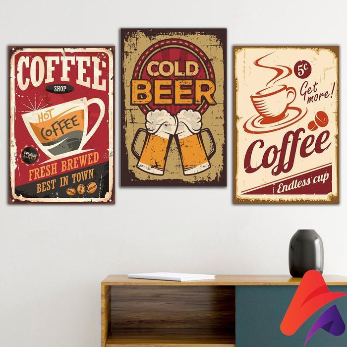 HIASAN DINDING RETRO VINTAGE KAMAR DEKORASI KAFE WALL DECOR CAFE KOPI POSTER