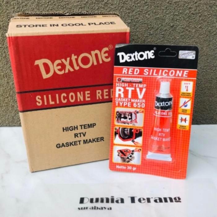 DEXTONE Lem Red Silicon 30gr - Lem Besi Silikon Material