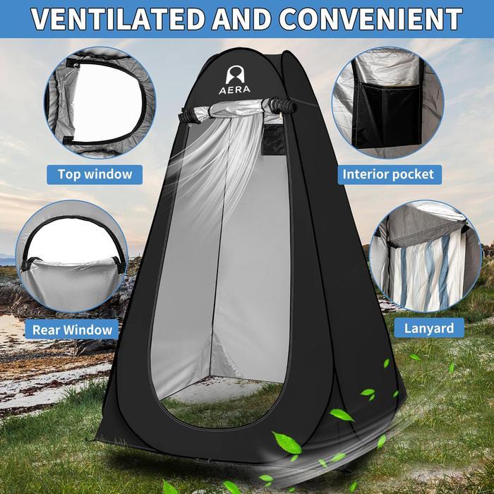 Decathlon Hike - Tenda Toilet Mandi Portable Tenda Toilet Camping Lipat
