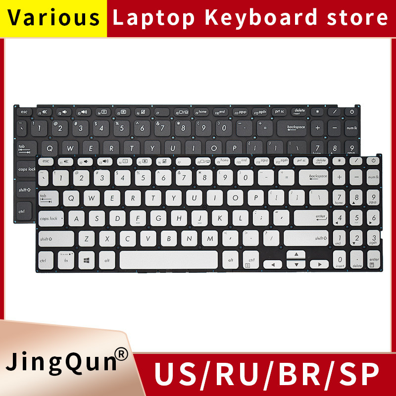 STOK TERBATAS  New US Russian SP BR Laptop Keyboard For ASUS Vivobook X512 X512D X512DA X512F X512FA