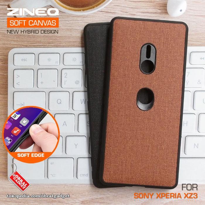 Soft Canvas Case Sony Xperia XZ3 Softcase Hard Silicon Casing Cover
