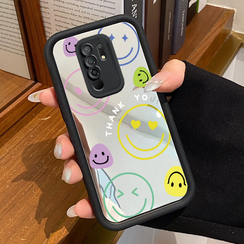 Casing Hp Xiaomi Redmi 9 Redmi 9 Prime 8 6A 5 Plus POCO M2 Case Casing Kematian Smile Emoji Tas Pola