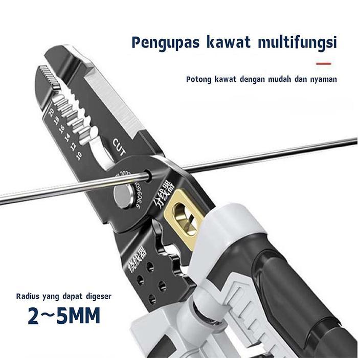 PEMOTONG KABEL MULTIFUNGSI ALAT PELUPAS KABEL TANG TUKANG LISTRIK MULTIFUNGSI TANG