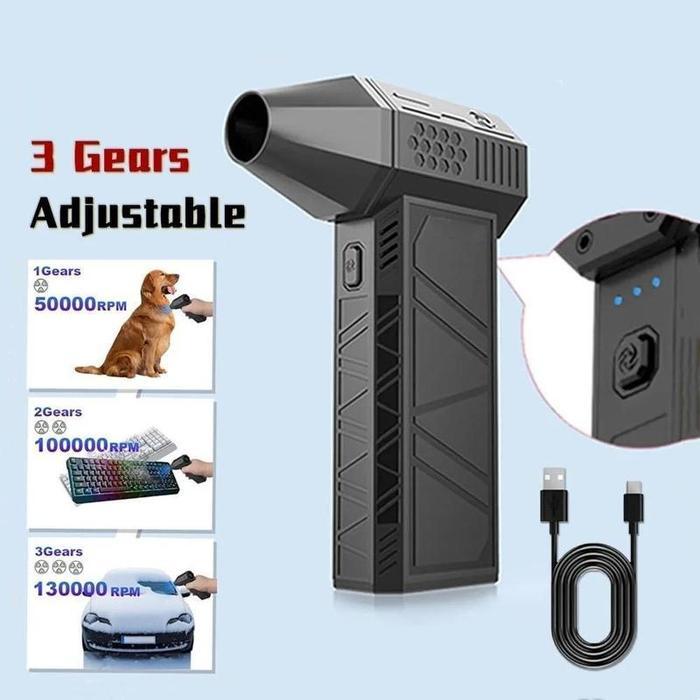 TERLARIS Jet Fan Turbo/Mini Turbo Jet Fan Turbo Violent Fan 3 Gear Adjustable 140000RPM Wind Speed