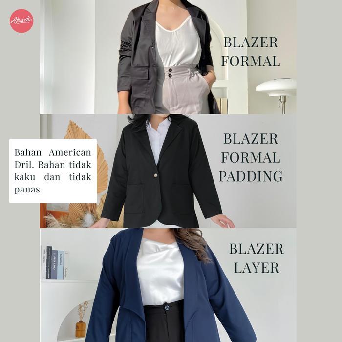 Atractiv Blazer Formal Jumbo Wanita Ld150 Blazer Wanita Jumbo Oversize Ld120 Ld130 Ld145 Ld150 Jas