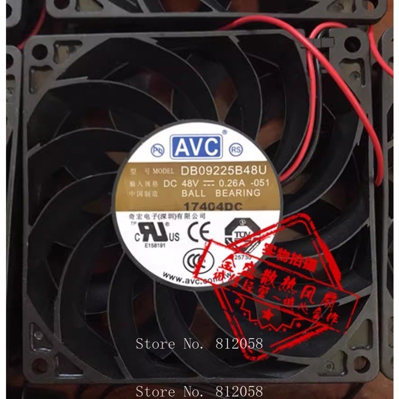 New Original Fan for AVC 9225 DB09225B48U 48V 0.26A DC Large Air Volume Cooling Fan 2-Line 9CM 90 *