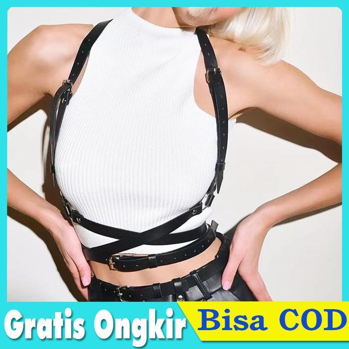 ORIGINAL Body Belt Harness Harajuku Wanita Bandage Vest Suspender Fashion Korea READY STOCK