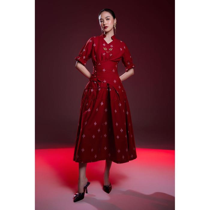 Gesper Pria Oe Lunar 2025 - Red Fei Batik Obi
