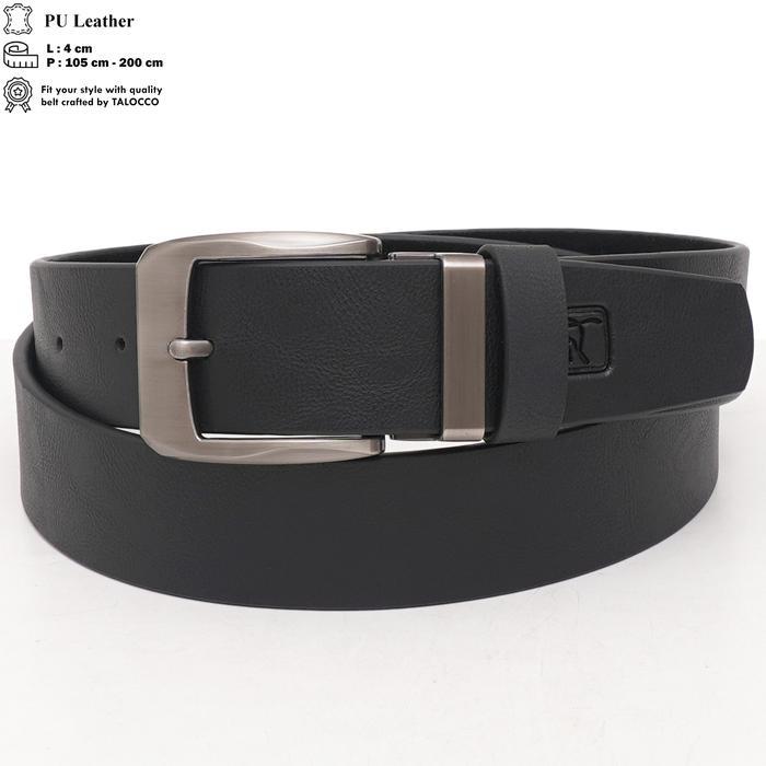 Sabuk Pria Taloco Ikat Pinggang Kulit Pu Premium Gesper Cowok Big Size L 4 Cm P 105-200 Cm