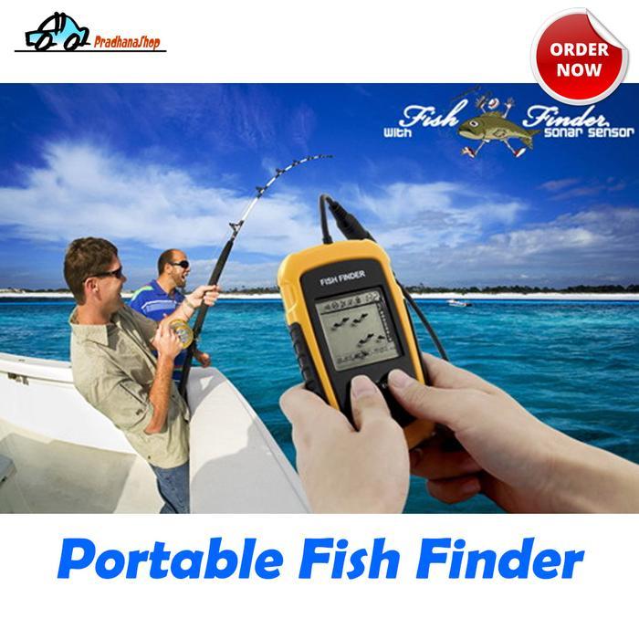 Portable Fish Finder Radar Gps Alarm Sonar Pelacak Detektor Pencari Ikan Laut Danau 2.0 Inch