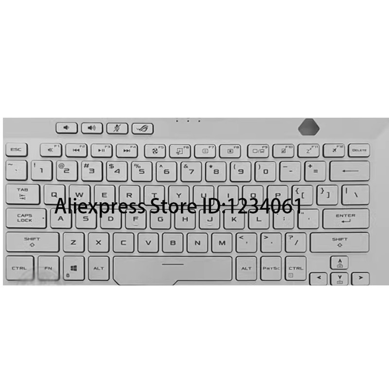 Silver Replacement Keycap Key For Asus ROG G14 Zephyrus GA401 GA401I GA401IU GA401IV GA401M GA401QH