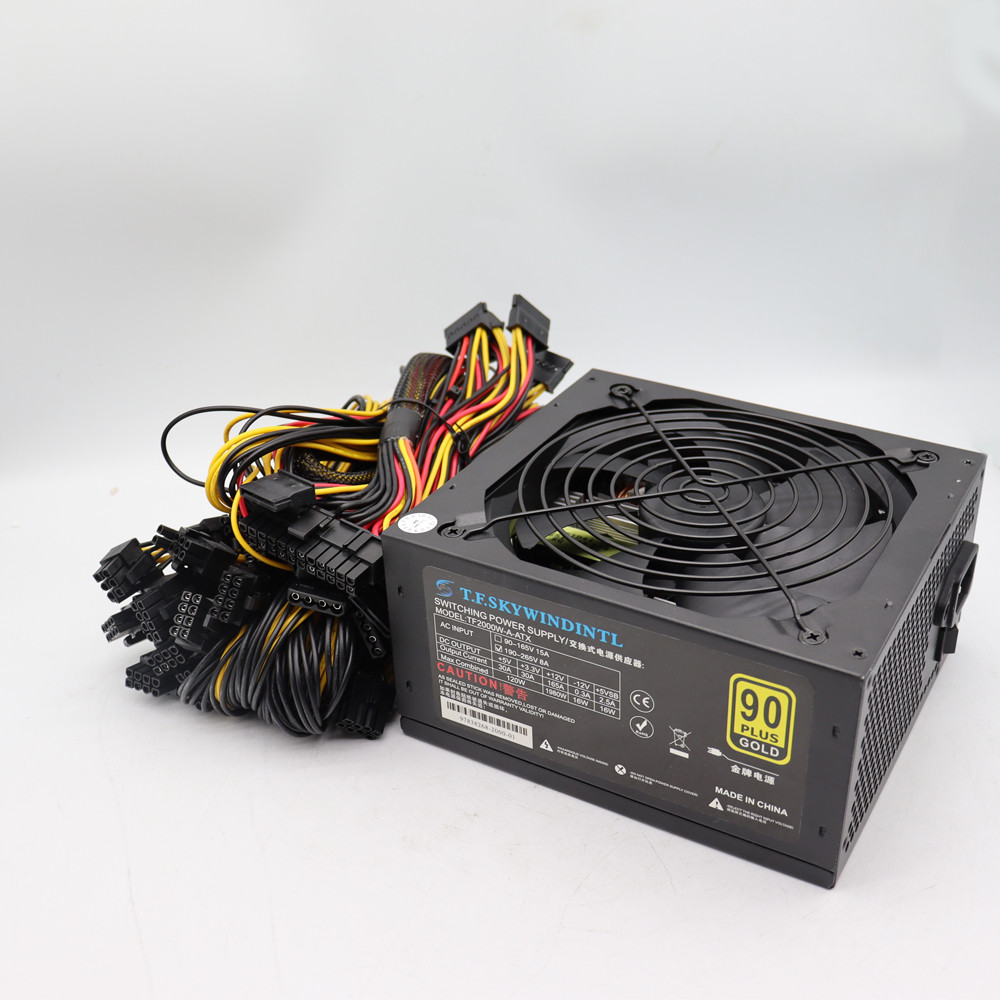 T.F.SKYWINDINTL NEW 2000W ATX PSU ?Mining Power Supply PC Power Support 8 Display Cards GPU 95%