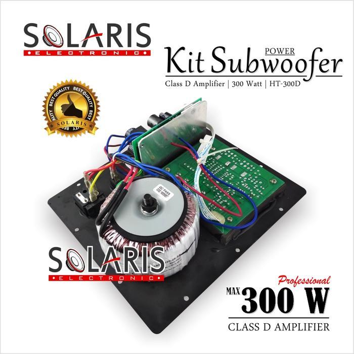 Kit Power Subwoofer Aktif Class D 300 Watt Ht-300D Amplifier Bass Populer