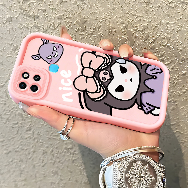 Casing Hp untuk Infinix Smart 6 Case Bow Doll pink  Kasing silikon cocok pria dan wanita Cesing Kesi