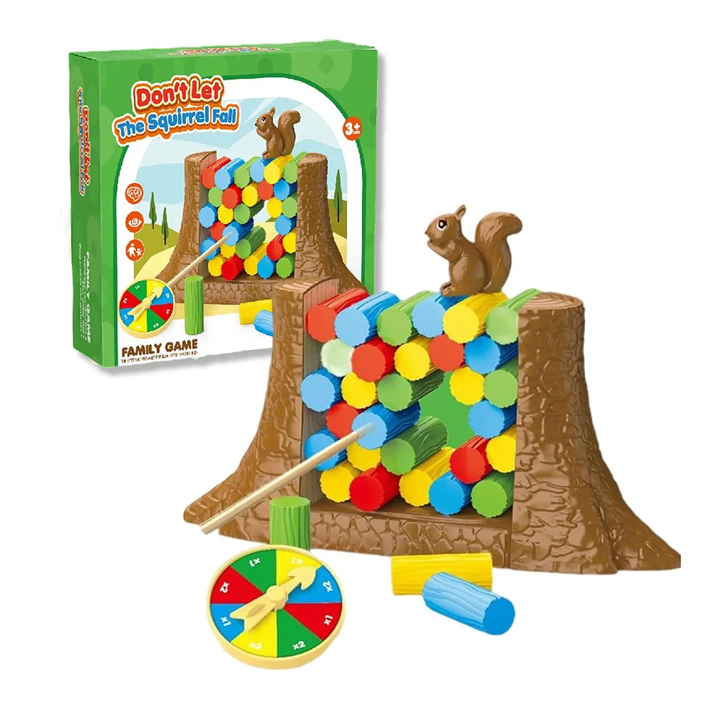 Squirrel Stacking Game for Youngsters - Tower Building Challenge toy:Interactive Family &