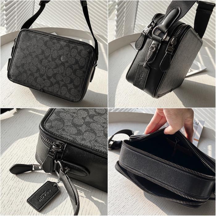 Tas Selempang Pria [Original] Coach Charter Crossbody 24 In Signature Canvas Coach Men