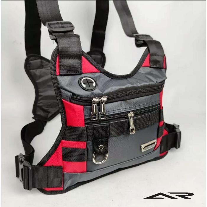 Waist Bag Pria Chestbag Tactical Sporty Outdoor Polo Amstar Slingbag Series Uss 1.1 Tas Selempang