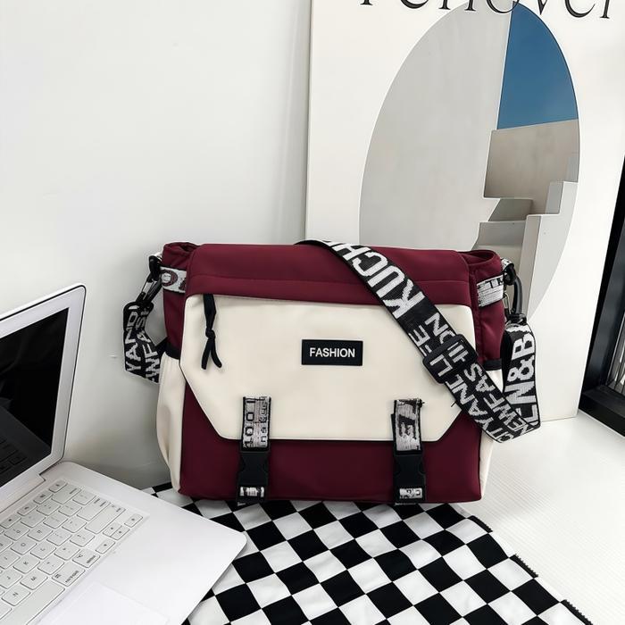 Sale Tas Shoulder Pria Gaya Jepang, Kapasitas Besar, Slingbag Santai, Siswa, Tas Kanvas