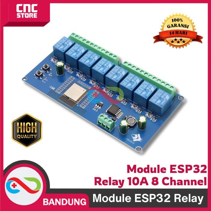 MODUL ESP32 RELAY 10A 8 CHANNEL AC 220 WIFI BLUETOOTH WROOM-32E .