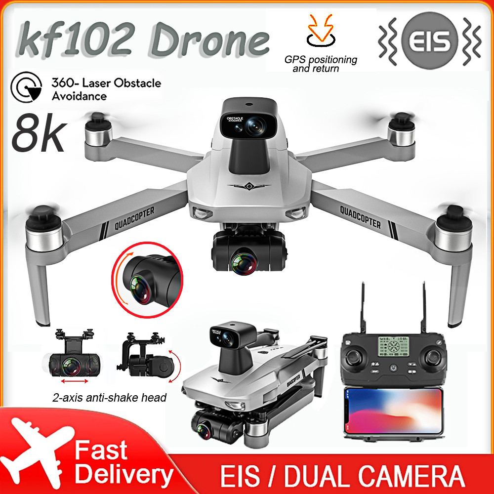 KF102 MAX GPS Professional Drone 5G WIFI 8K with Camera 360 Laser Obstacle Avoidance Mini Drones