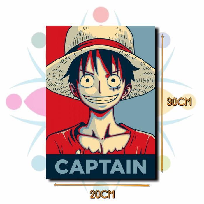 "New" MOKUN Hiasan Dinding Poster Kayu One Piece Mugiwara art