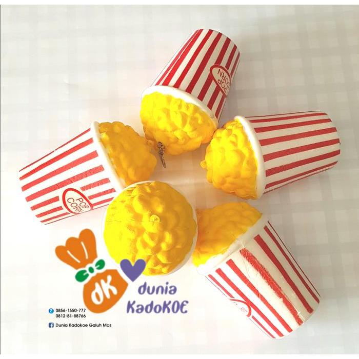 Squishy popcorn lucu wangi slow