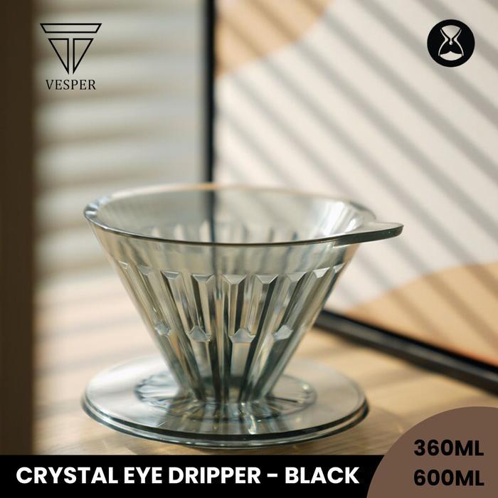 timemore eye crystal dripper transparant black coffee dripper filter