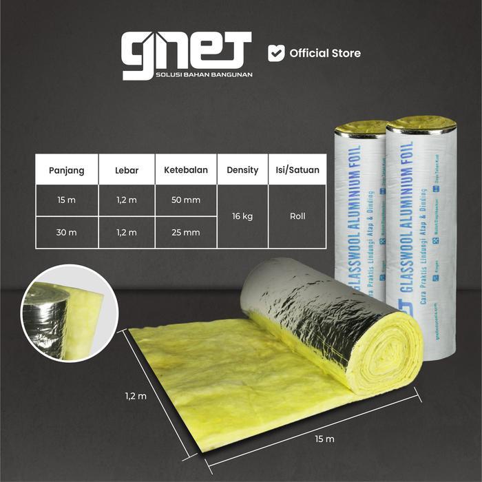 . GNET Glasswool - Aluminium Foil Insulasi Dinding Peredam Suara & Panas