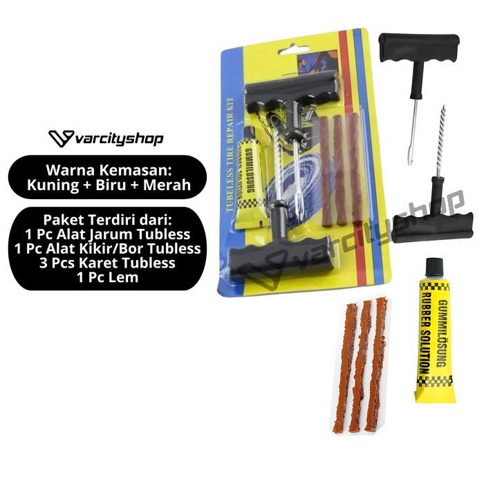 "New" F23 Alat Tambal Ban Tubeless Set Tubless Tambal Ban Mobil Ban Motor