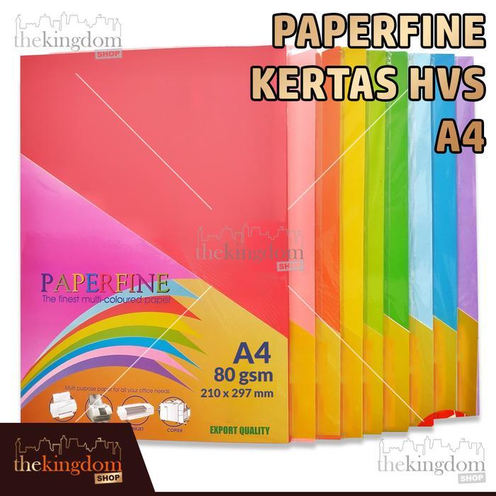 Paperfine Kertas HVS Warna A4 Isi 500 Lembar Merah Sekolah